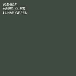 #3E483F - Lunar Green Color Image